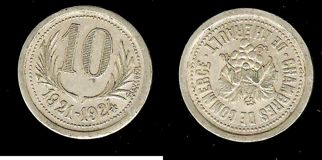 chambre de commerce Département - Hérault (34)10 centimes 1921-1